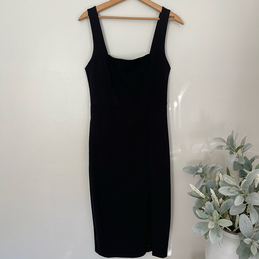 LULU’S | Baby You’re the One Black Bodycon Midi Dress | Medium